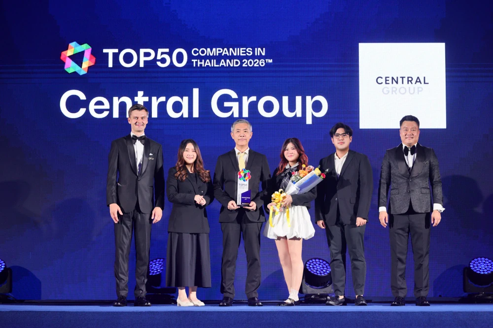 Сentral Pattana Group Wins “Top 50 Companies in Thailand 2026 Awards” from WorkVenture for the 8th Consecutive Year